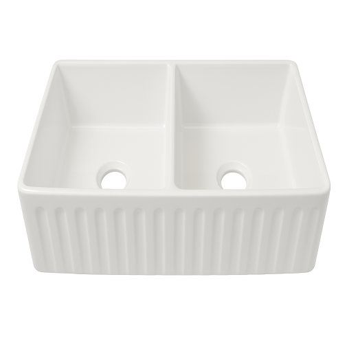 Fireclay Farmhouse Double Sink (33", 36")